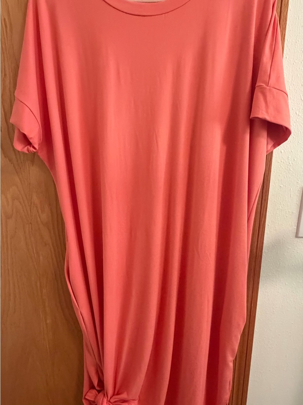 Zenana Outfitters Coral Maxi Dress with Side Slits - Picture 4 of 4